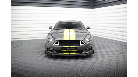 Splitter Ford Mustang VI GT Przód Pro + flaps Black