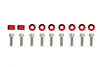 Decorative screws washers M8x1.25 25mm JDM Red