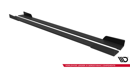 Dokładka Mitsubishi Lancer EVO X Progi Street Pro Black-Red + Gloss Flaps