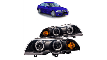 Lights BMW 3 E46 Front Black