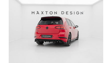 Splitter Volkswagen Golf R R-Line Mk7 Rear Side Facelift Red