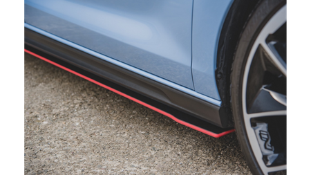 Diffuser Hyundai I30 III N Side Skirts Racing v.1 Red