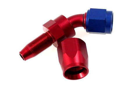 Reusable swivel hose end 45deg AN6