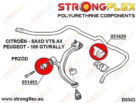 Front anti roll bar mount