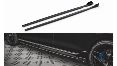 Diffuser Volkswagen Golf 8 R Side Skirts v.2 Gloss Black + Flaps