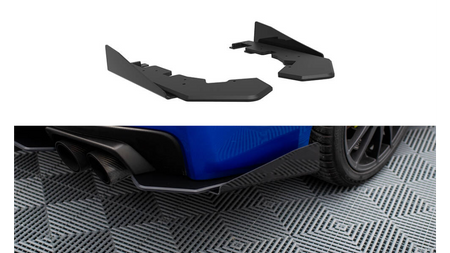 Splitter Subaru WRX STI Rear Side Street Pro Black + Gloss Flaps