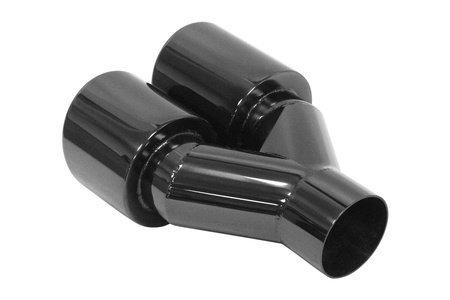 Exhaust Tip 89mmx2 enter 63mm Black Chrome Right