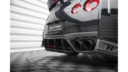 Diffuser Nissan GTR R35 Facelift Rear Street Pro Red