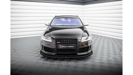 Splitter Audi RS6 C6 Front Pro + flaps Black-Red