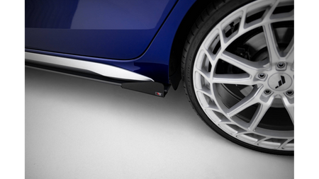 Side Skirts Audi A3 S-Line S3 8Y Facelift Street Pro Black + Gloss Flaps