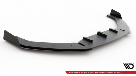 Splitter Audi RS3 8V Sportback Front Racing Durability + Flaps Black-Red