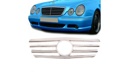 Grill Mercedes-Benz E W210 S210 Facelift Chrome & Silver