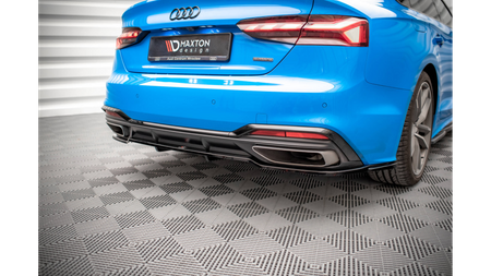 Splitter Audi A5 F5 Facelift S-Line Rear Central with Diffuser Gloss Black