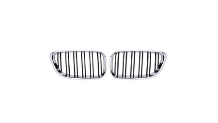 Grill BMW 2 F22 F23 podwójne żeberka Chrome & Black