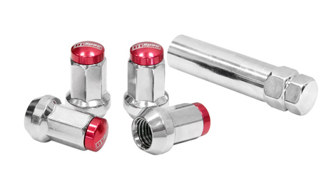 Forged wheel lug nuts D1Spec Stal 12x1,25 Silver/Red