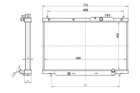 TurboWorks Racing radiator Honda Civic 2006-2010 D17