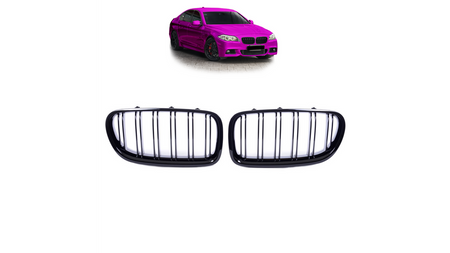 Grill BMW 5 F10 F11 podwójne żeberka Gloss Black