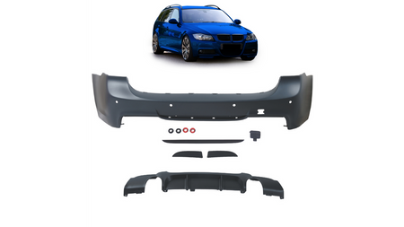 Bumper BMW 3 E91 Rear with Diffuser