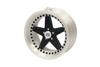 Pendant Slide Rim 09 White-Black 70mm Christmas Bauble Keyring