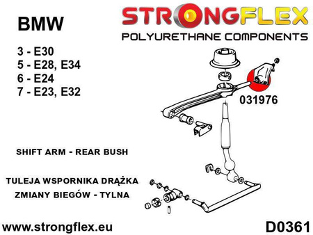 Tuleja wspornika drążka zmiany biegów – tylna SPORT