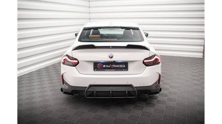 Splitter BMW 2 G42 M-Pack Rear Side Street Pro Black-Red + Gloss Flaps