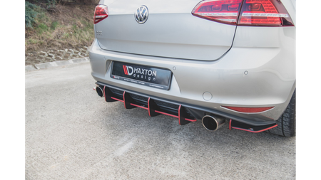 Dyfuzor Volkswagen Golf 7 GTI Tył Racing Durability v.1 Red