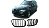 Grill sportowy podwójne żeberka Gloss Black BMW X3 E83 Facelift 2006-2010 USZKODZONY