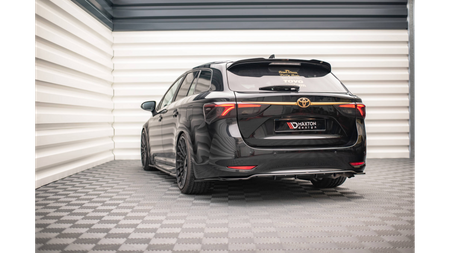 Splitter Toyota Avensis III Facelift Wagon Tył Środkowy z Dyfuzorem Gloss Black