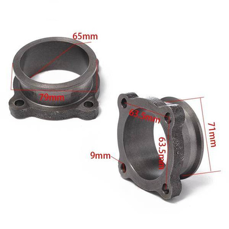 Exhaust flange 2,5" (4-Bolt) to 2,5" V-Band