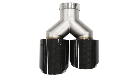 Exhaust Tip 101mmx2 enter 63mm Right Carbon Gloss