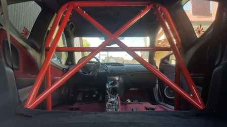 Rollbar skręcana pół klatka Honda Civic VIII Red