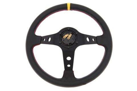 Steering wheel Pro 350mm offset:80mm Leather Black