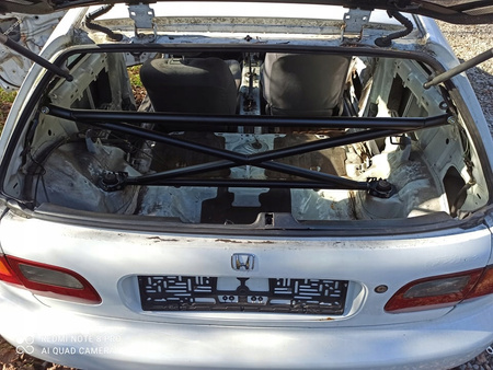 Xbrace b-pillar strut bar Honda Civic VI Black