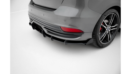 Dyfuzor Ford Focus ST Mk3 Facelift Tył Street Pro Black + Gloss Flaps