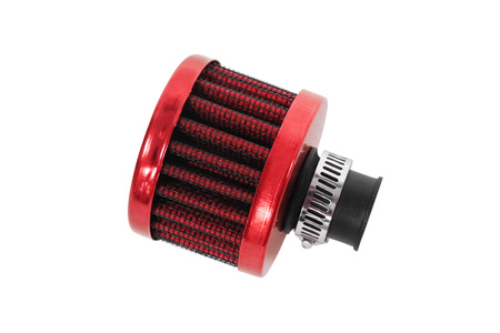 Crankcase Breather Filter 12mm Red