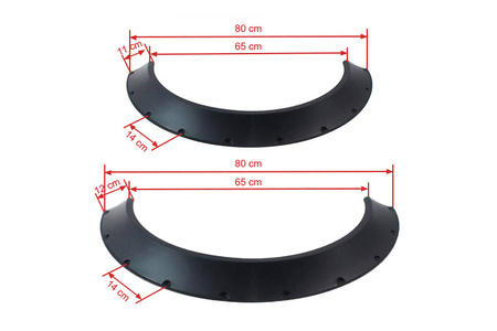 Flares uniwersalne 800mm Fender Black