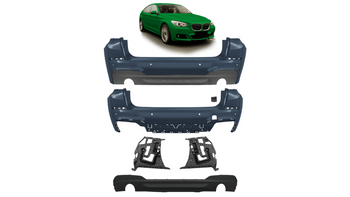 Bumper BMW 5 F07 Facelift Rear with Diffuser