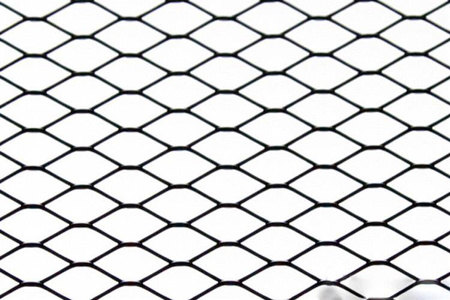 ALU mesh grill Diamond Black 120x20cm 12x7mm