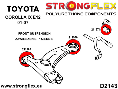 Front anti roll bar bush
