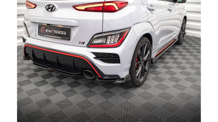 Splitter Hyundai Kona N Mk1 Tył Boczne Gloss Black v.2