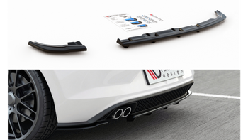 Splitter Volkswagen Polo VI GTI Rear Central with Diffuser Gloss Black