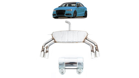 Exhaust Muffler Silencer suitable for AUDI A3 (8V) Saloon 2013-2019