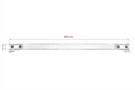 Subframe Lower Tie Bar Honda Civic 92-95 red BEAKS