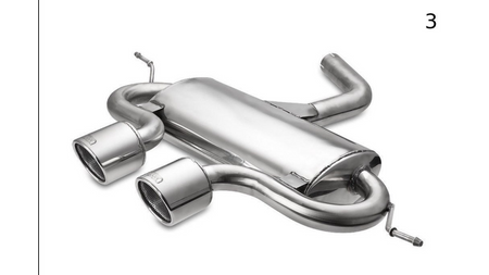 VOLKSWAGEN GOLF VI, GOLF V R32, SCIROCCO 3 SPORTS EXHAUST MUFFLER EXHAUST 1