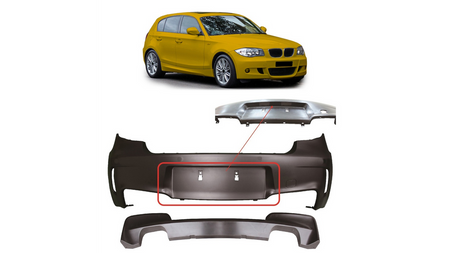 Bumper BMW 1 E81 E87 Rear with Diffuser