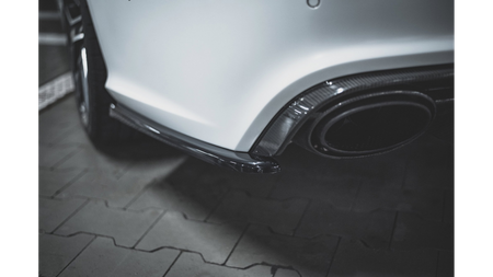 Splitter Audi RS6 C7 Tył Boczne v.2 Gloss Black