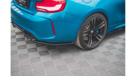 Splitter BMW 2 F87 M-Pack Tył Boczne v.2 Gloss Black