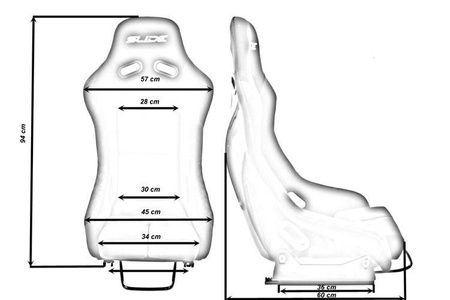 Racing seat SLIDE R1 material Black M