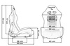 Fotel sportowy LOW MAX K608 Welur Bride Czerwony