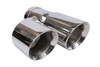 Exhaust Tip 89mmx2 enter 76mm Polished Set